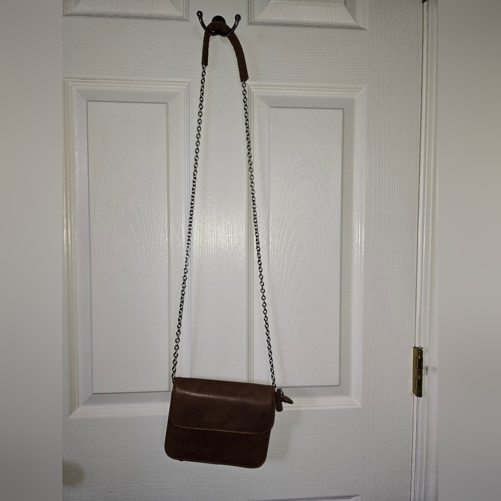 Brown Leather Crossbody Bag Purse Boho Western Everyday - Picture 3 of 13